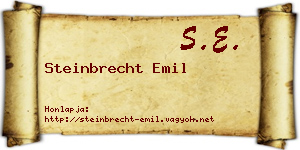 Steinbrecht Emil névjegykártya