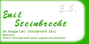 emil steinbrecht business card